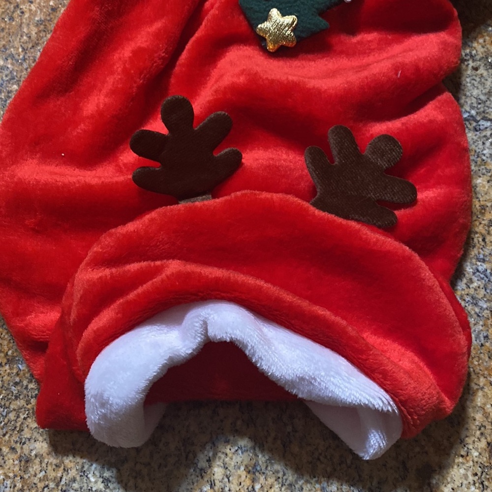 New Large holiday Christmas Santa reindeer dog coat - Picture 3 of 5